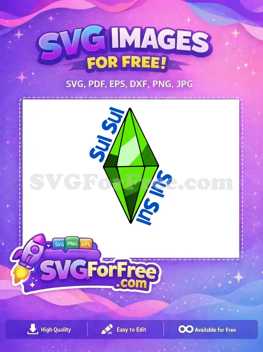 Free Green Diamond Free Sims Plumbob Sims Free SVG