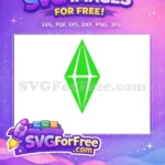 Free Green Diamond Sims Free Plumbob Icon Free SVG - Instant Download