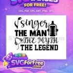 Free Singer Headphone Free Microphone The Man Free SVG - Instant Download