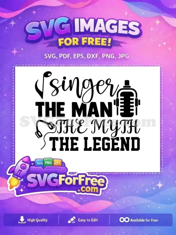 Free Singer Headphone Free Microphone The Man Free SVG