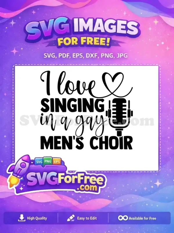Free Heart Detail Free Microphone Detail Singing Choir Free SVG
