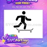 Free Simple Skateboard Free Minimalist Silhouette Free SVG - Instant Download