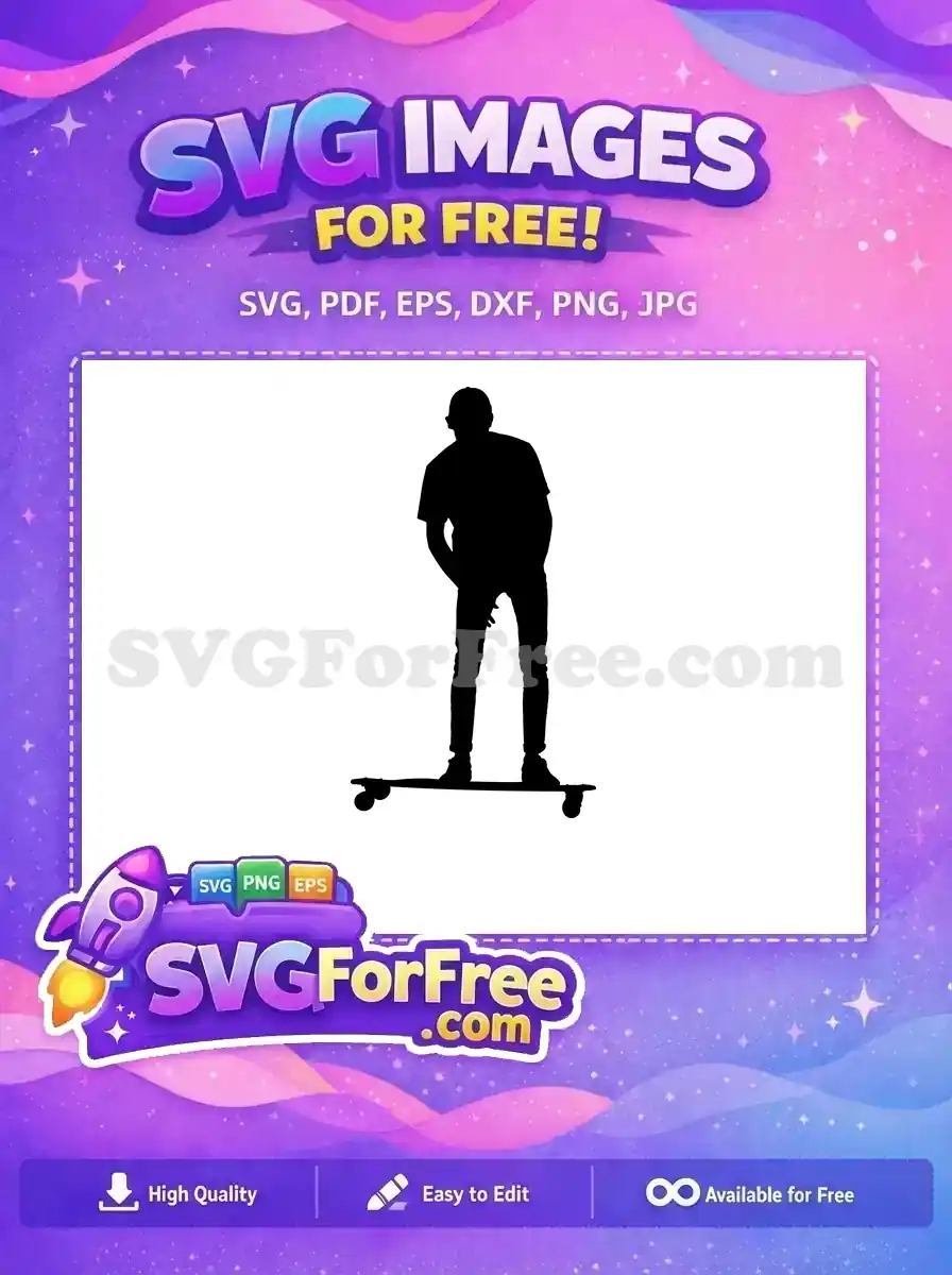 Free Skateboarder Silhouette Free Cap Detail Skate Free SVG
