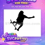 Free Skateboard Trick Free Silhouette Skate Boarder Free SVG 1 - Instant Download