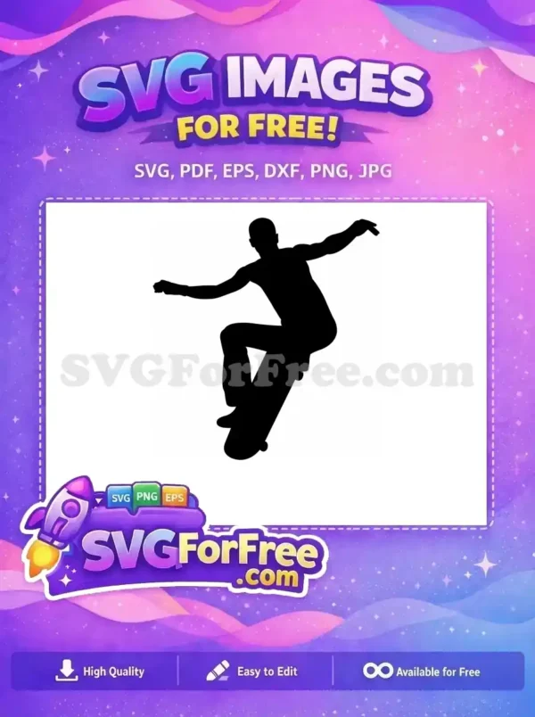 Free Skateboard Stunt Free Silhouette Skateboarding Free SVG