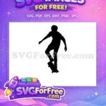 Free Skateboard Trick Free Silhouette Skate Boarder Free SVG 2 - Instant Download