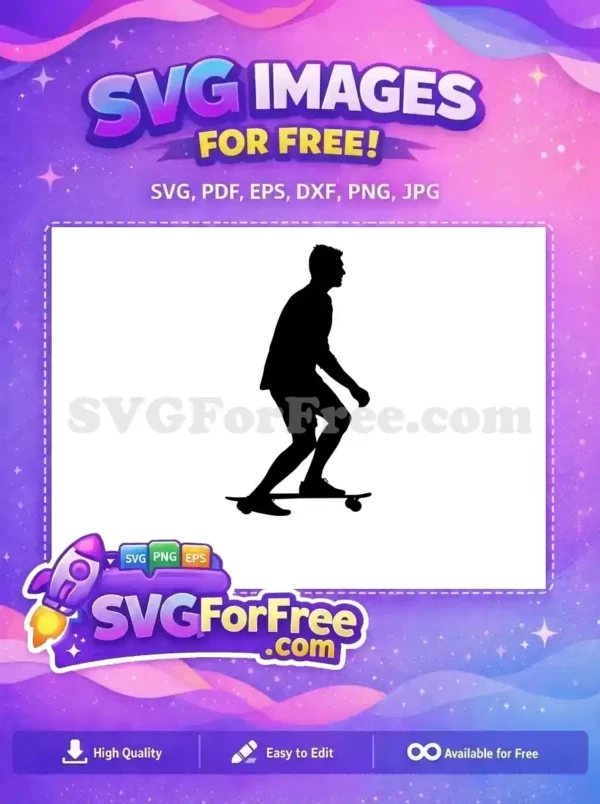 Free Skateboarder Silhouette Free Extreme Sports Skater Free SVG