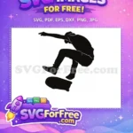 Free Silhouette Skate Boarder Free Air Trick Silhouette Free SVG - Instant Download