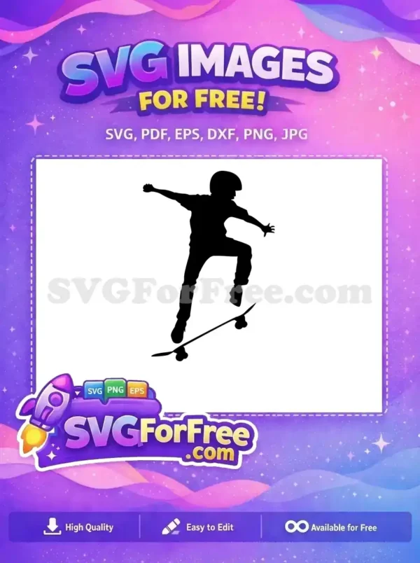 Free Helmet Silhouette Free Skate Boarder Stunt Free SVG