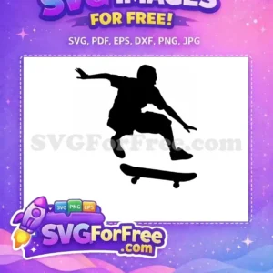Free Black Skateboard Free Silhouette Skate Free SVG