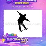 Free Skateboard Trick Free Silhouette Skater Free SVG 2 - Instant Download