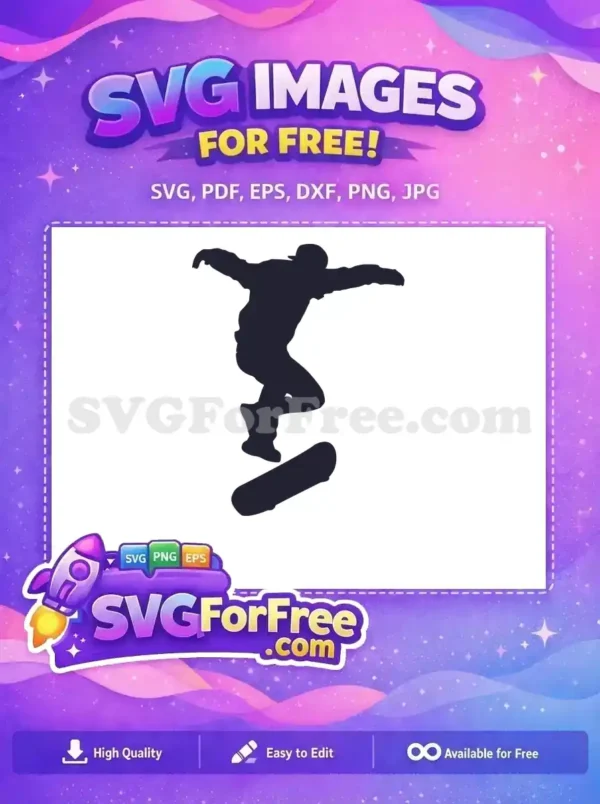 Free Silhouette Skate Boarder Free Cap Detail Movie Free SVG