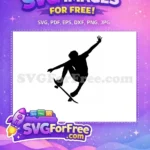 Free Skateboard Trick Free Extreme Sports Skate Boarder Free SVG - Instant Download