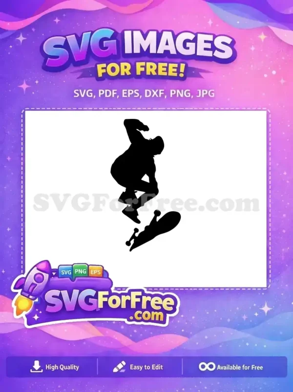 Free Silhouette Skateboarder Free Extreme Sports Free Skateboard SVG