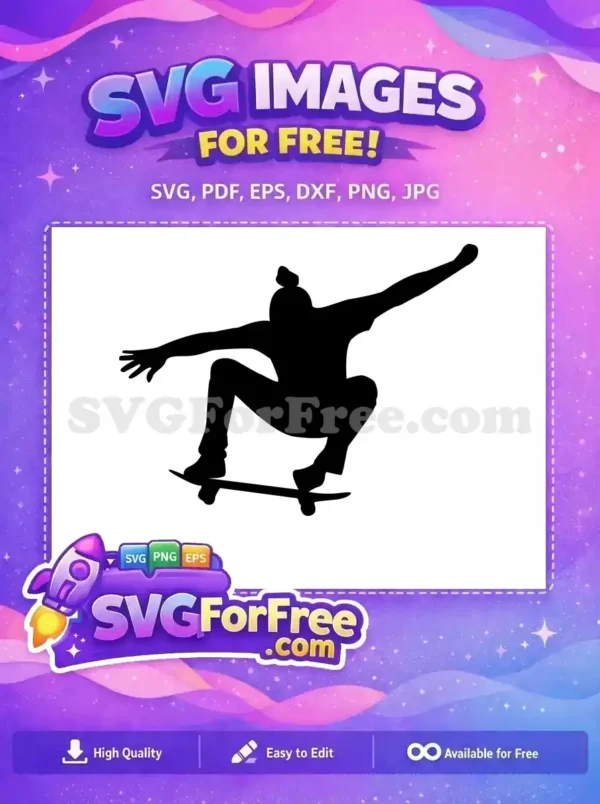 Free Silhouette Skate Boarder Free Silhouette Trick Free SVG