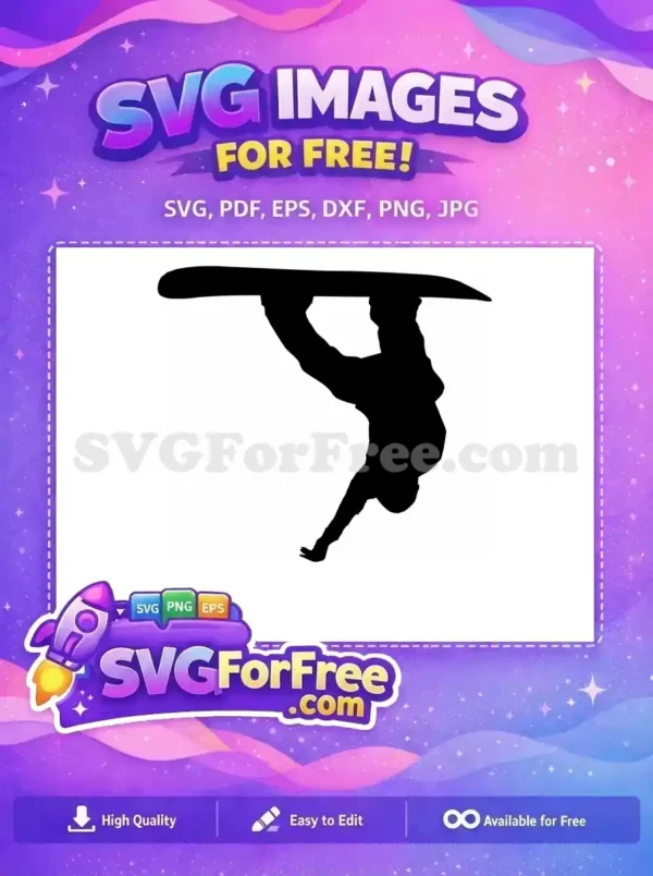 Free Skateboard Trick Free Silhouette Skateboarding Free SVG 6