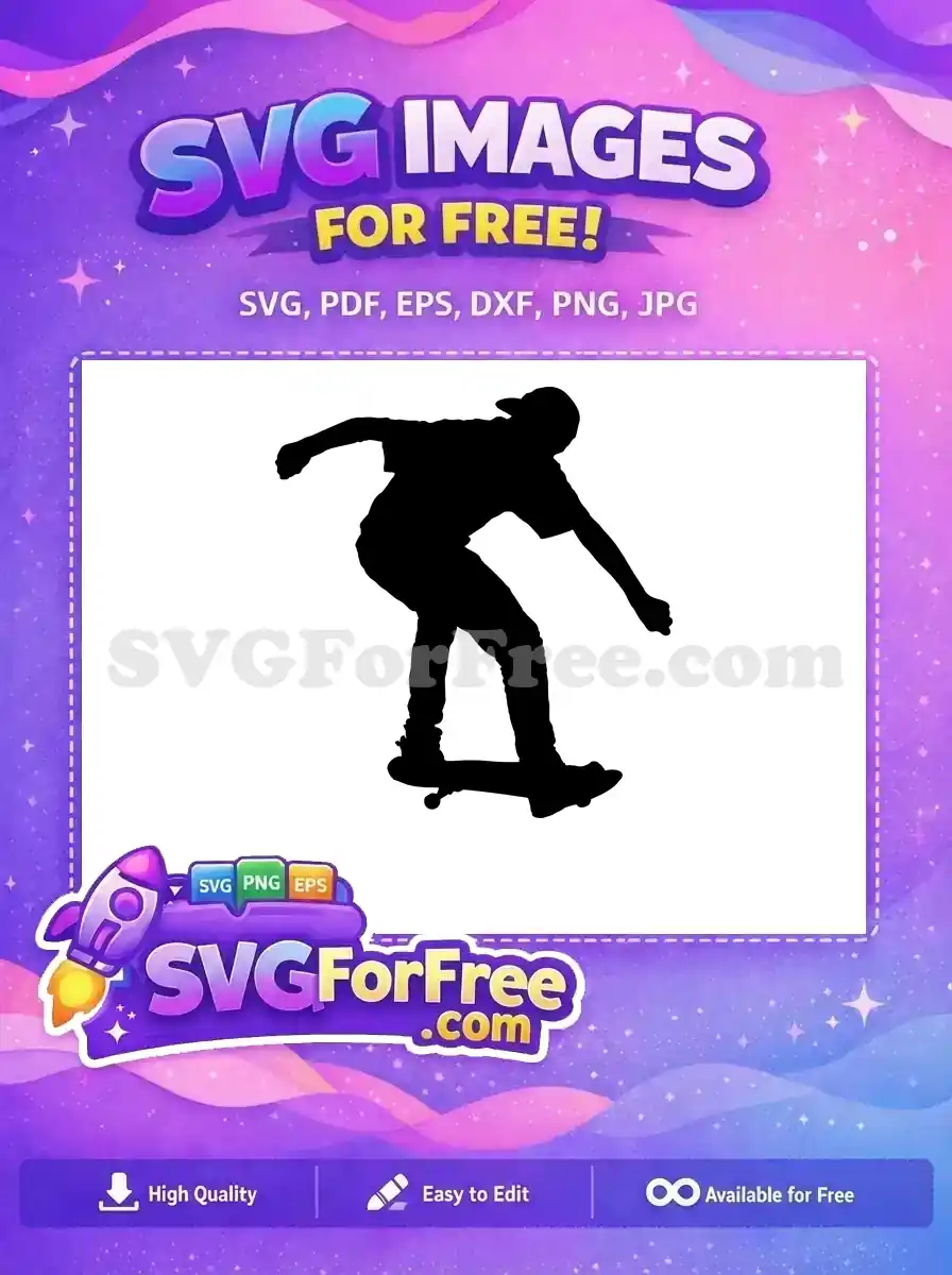 Free Skateboarder Silhouette Free Cool Trick Skateboarding Free SVG