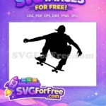 Free Silhouette Skater Free Skate Boarder Silhouette Free SVG - Instant Download