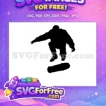 Free Skateboard Silhouette Free Black Simple Skate Free SVG - Instant Download
