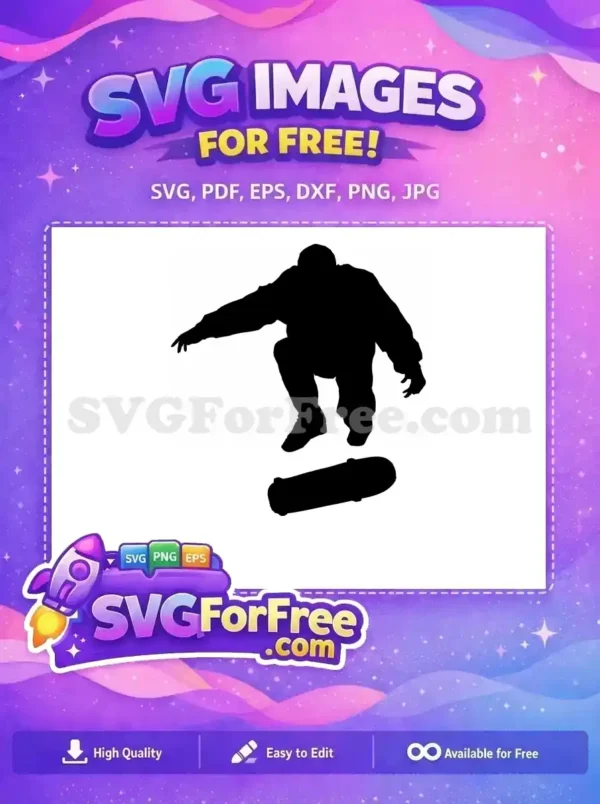 Free Skateboard Silhouette Free Black Simple Skate Free SVG
