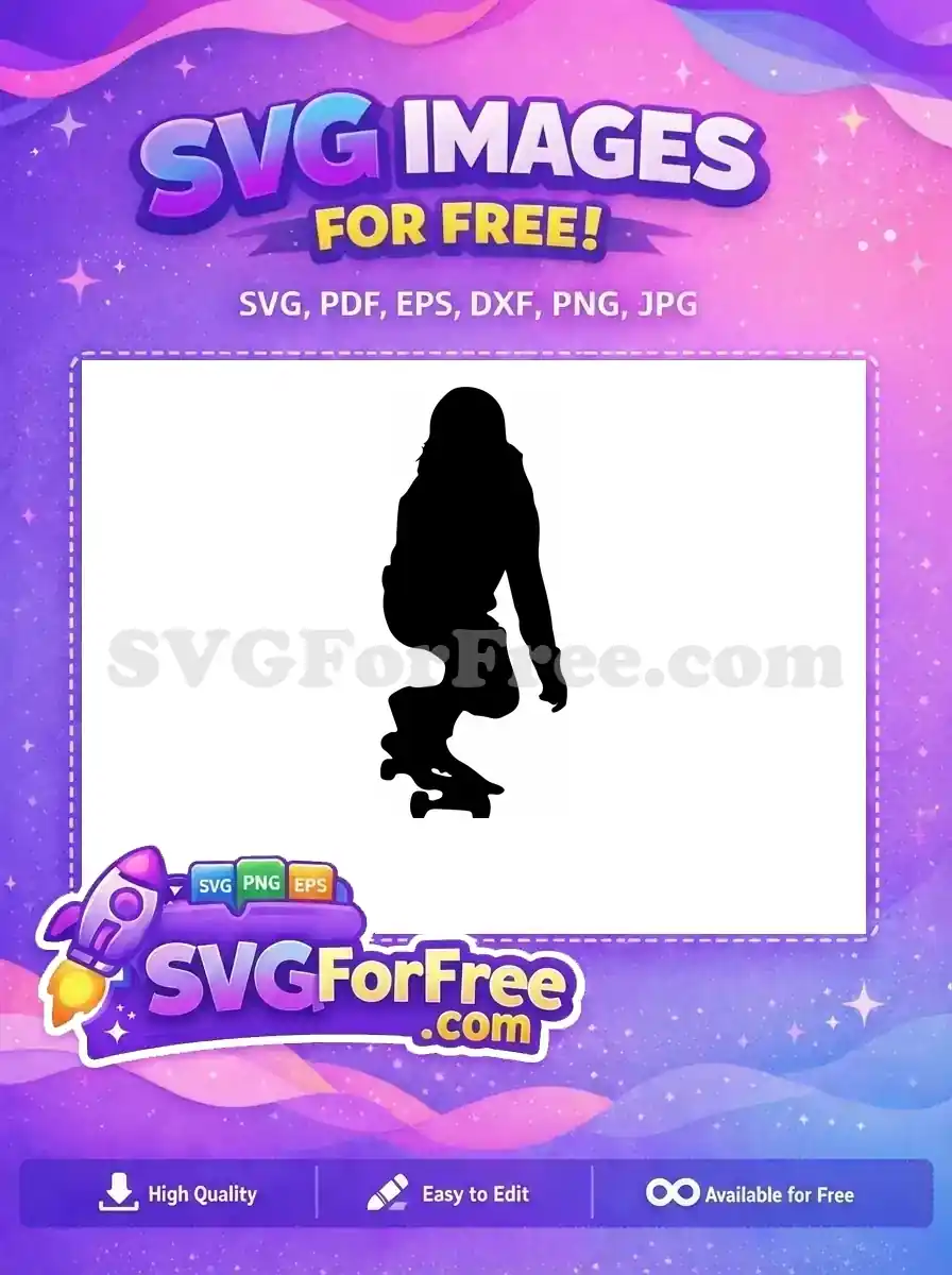 Free Skateboard Trick Free Extreme Sport Silhouette Free SVG 1