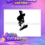 Free Silhouette Skate Boarder Free Extreme Sport Free SVG - Instant Download