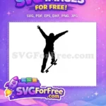 Free Skateboard Trick Free Ollie Silhouette Cool Skater Free SVG - Instant Download
