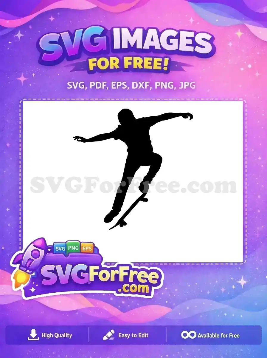 Free Silhouette Skate Boarder Free Extreme Sports Free SVG 2