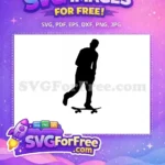 Free Skateboard Trick Free Extreme Sports Silhouette Free SVG - Instant Download