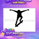 Free Skateboard Trick Free Silhouette Skate Boarder Free SVG 7 - Instant Download