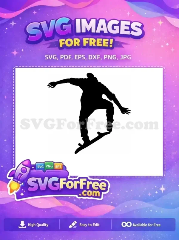 Free Black Skate Boarder Free Silhouette Cool Skater Free SVG Free Black Skate Boarder Free Silhouette Cool Skater Free SVG