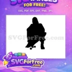 Free Hooded Figure Free Skate Boarder Silhouette Free SVG - Instant Download