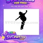 Free Skate Boarder Free Silhouette Cool Skateboard Free SVG - Instant Download