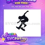 Free Skateboard Trick Free Silhouette Awesome Skate Free SVG - Instant Download