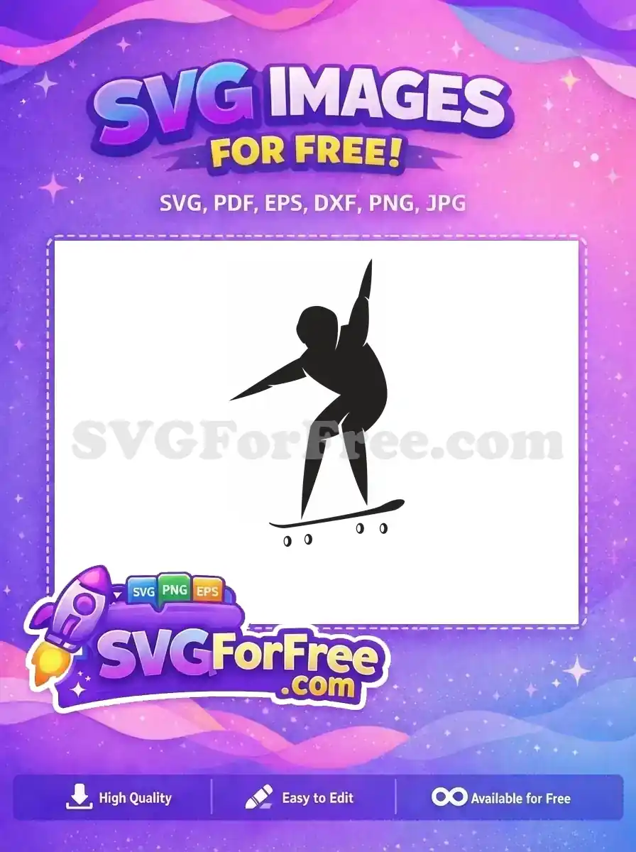 Free Silhouette Skateboarder Free Trick Skateboarding Free SVG