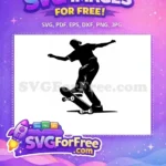 Free Silhouette Skater Free Extreme Sports Silhouette Free SVG - Instant Download