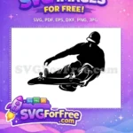 Free Black Silhouette Free Skate Boarder Silhouette Free SVG 4 - Instant Download