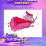 Free Pink Dress Free Fairy Godmother Sleeping Beauty Free SVG - Instant Download