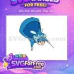 Free Blue Dress Free Wand Sleeping Beauty Fairy Free SVG - Instant Download