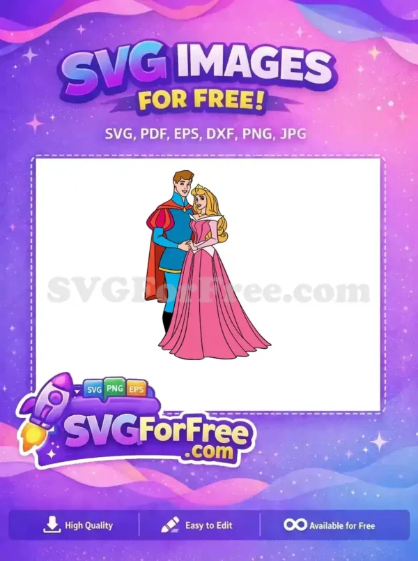 Free Blond Aurora Free Pink Gown Sleeping Beauty Free SVG