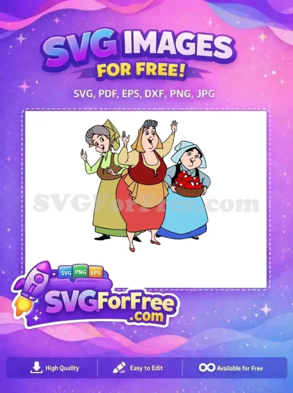 Free Flora Fauna Merryweather Free Apple Basket Sleeping Beauty Free SVG