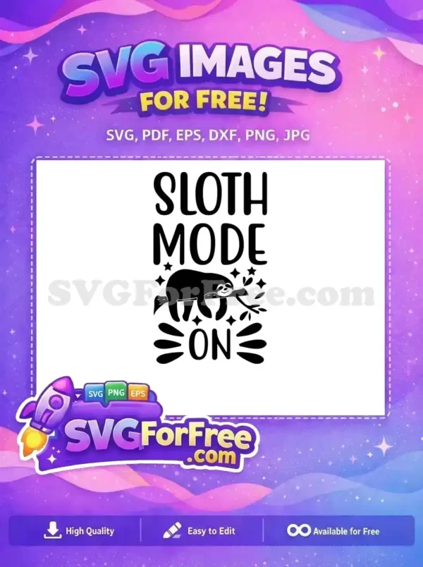 Free Cartoon Sloth Free Inspirational Quotes Sloth Free SVG
