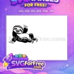 Free Lazy Sloth Face Free Silhouette Funny Animal Free SVG - Instant Download