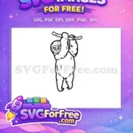 Free Detailed Sloth Free Silhouette Smiling Sloth Free SVG - Instant Download