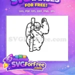 Free Cute Sloth Face Free Silhouette Cartoon Free SVG 2 - Instant Download