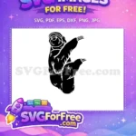 Free Hanging Lazy Free Cute Sloth Silhouette Free SVG - Instant Download