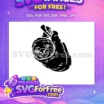 Free Silhouette Sloth Free Peeking Funny Free SVG - Instant Download