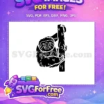 Free Peeking Silhouette Free Cute Sloth Cartoon Free SVG - Instant Download