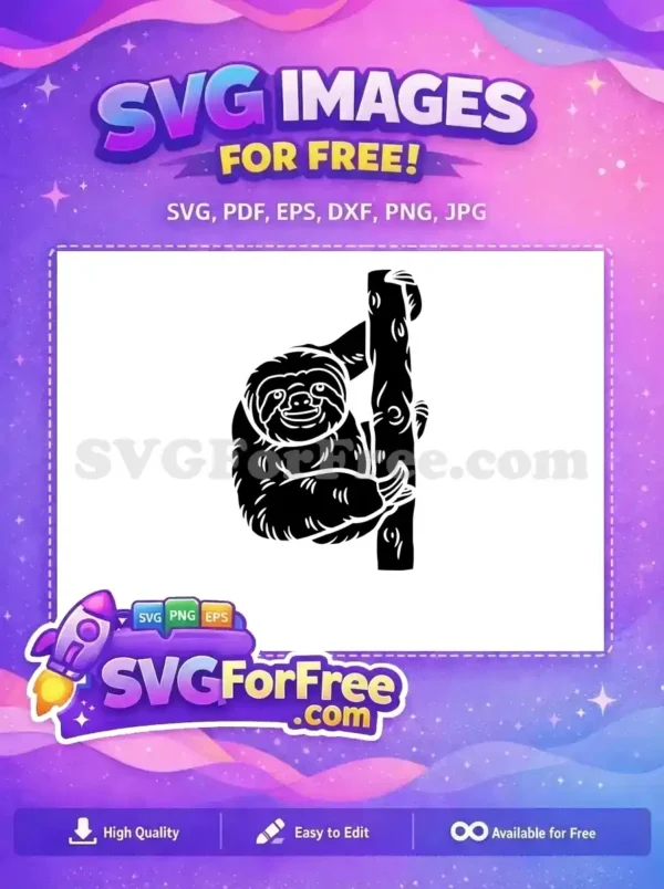 Free Peeking Silhouette Free Cute Sloth Cartoon Free SVG Free Peeking Silhouette Free Cute Sloth Cartoon Free SVG