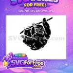 Free Hanging Branch Free Cute Face Sloth Silhouette Free SVG 1 - Instant Download